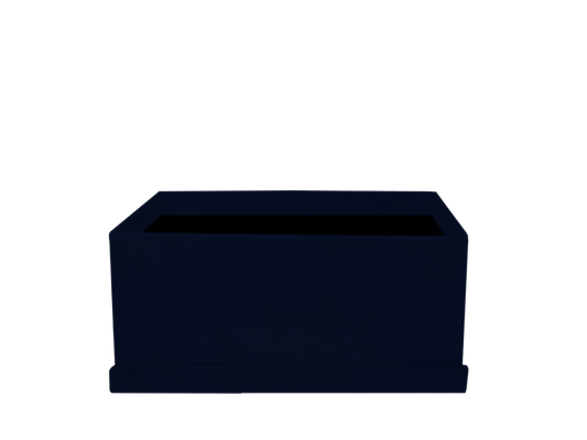 Rectangular shape box - Suede Navy Blue