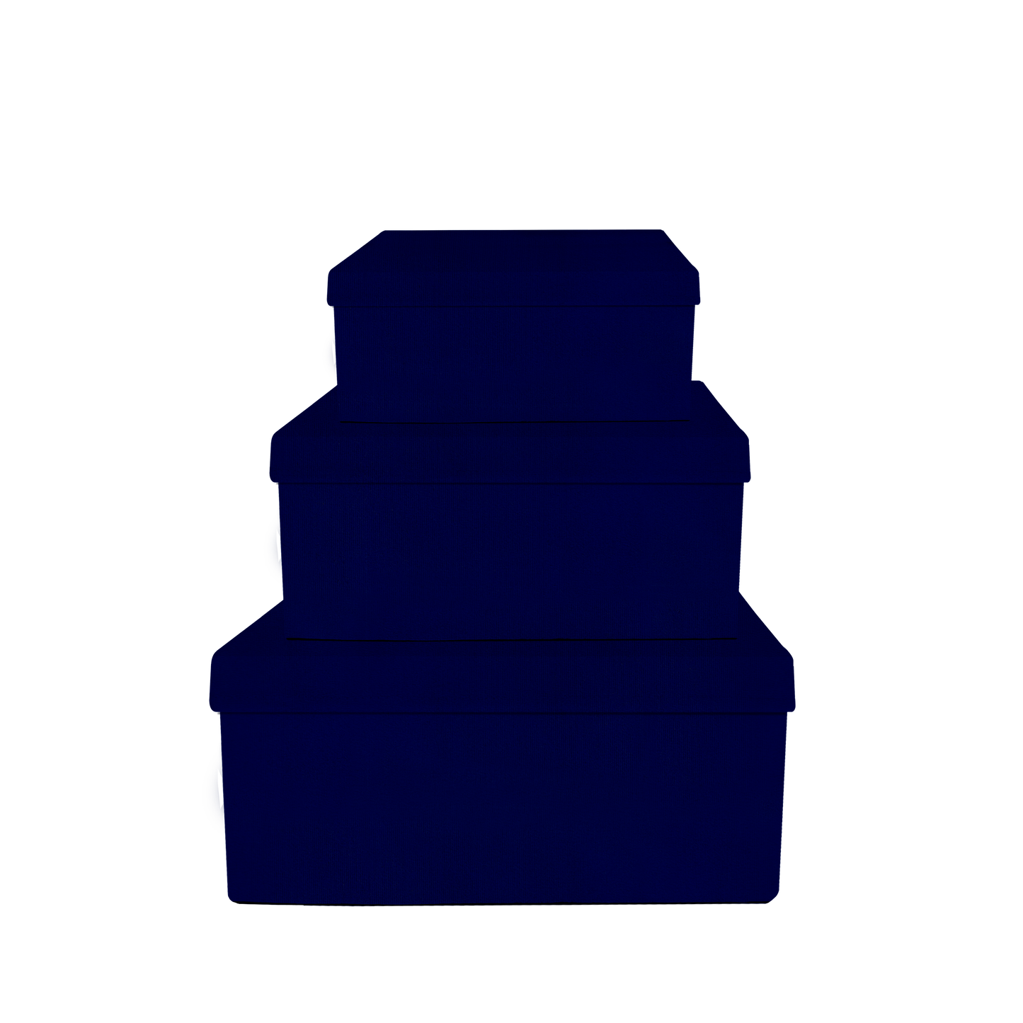 Kit 3 different sizes rectangular shape boxes 3 in 1 - Suede Royal Blue