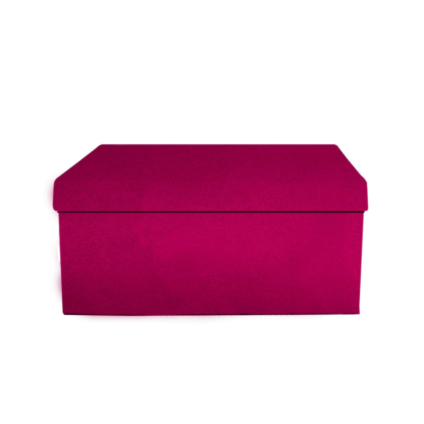 Caja rectangular de terciopelo fucsia