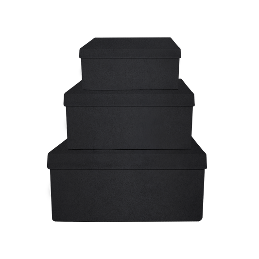 Kit 3 different sizes rectangular shape boxes 3 in 1 - Velvet Gray