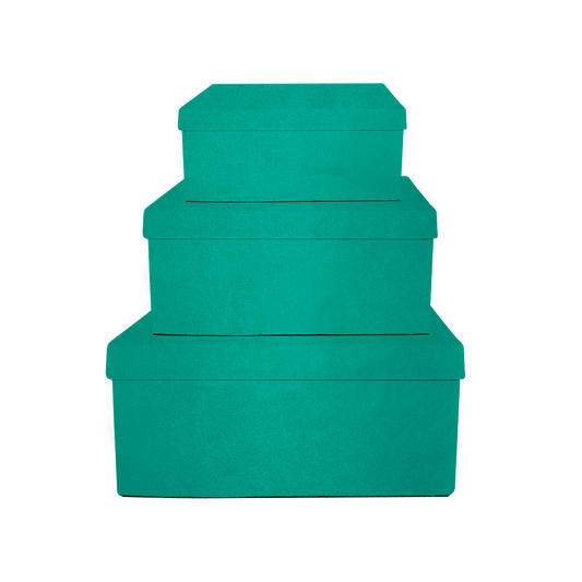 Kit 3 different sizes rectangular shape boxes 3 in 1 - Velvet Mint
