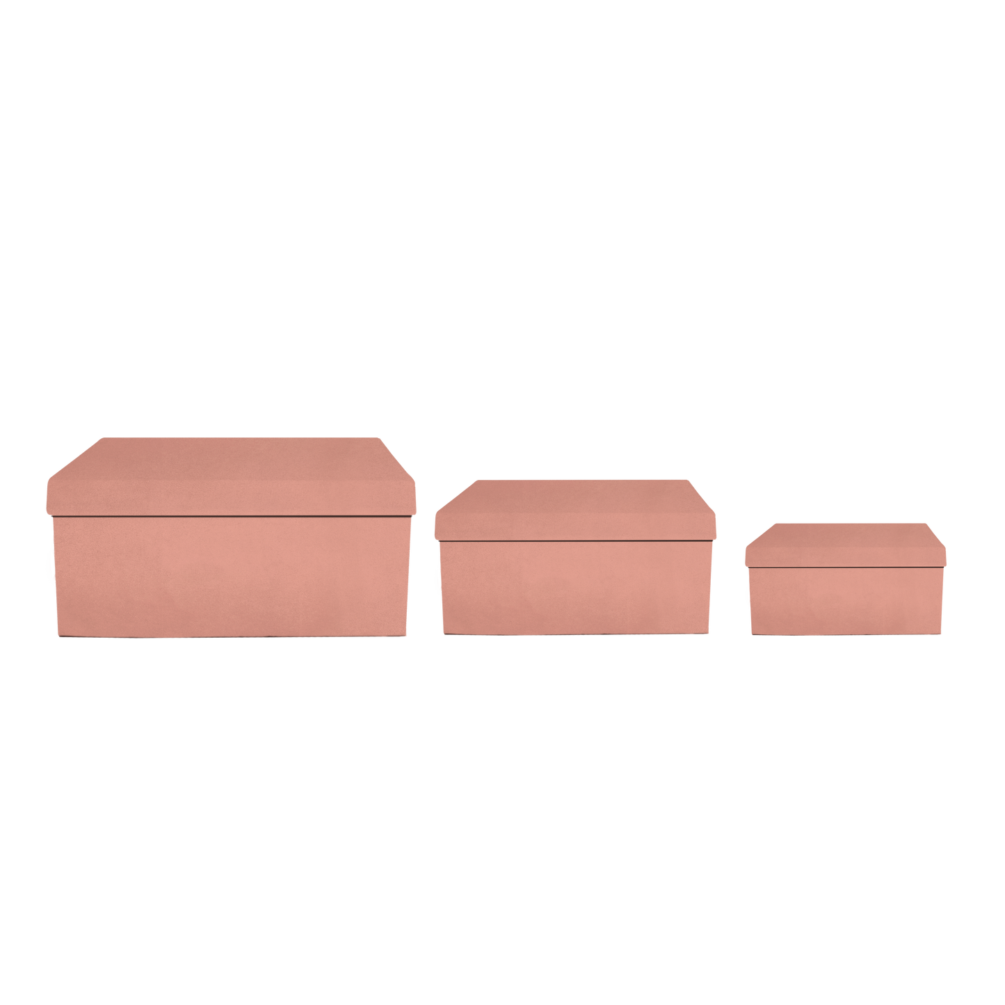 Kit 3 different sizes rectangular shape boxes 3 in 1 - Velvet Pink
