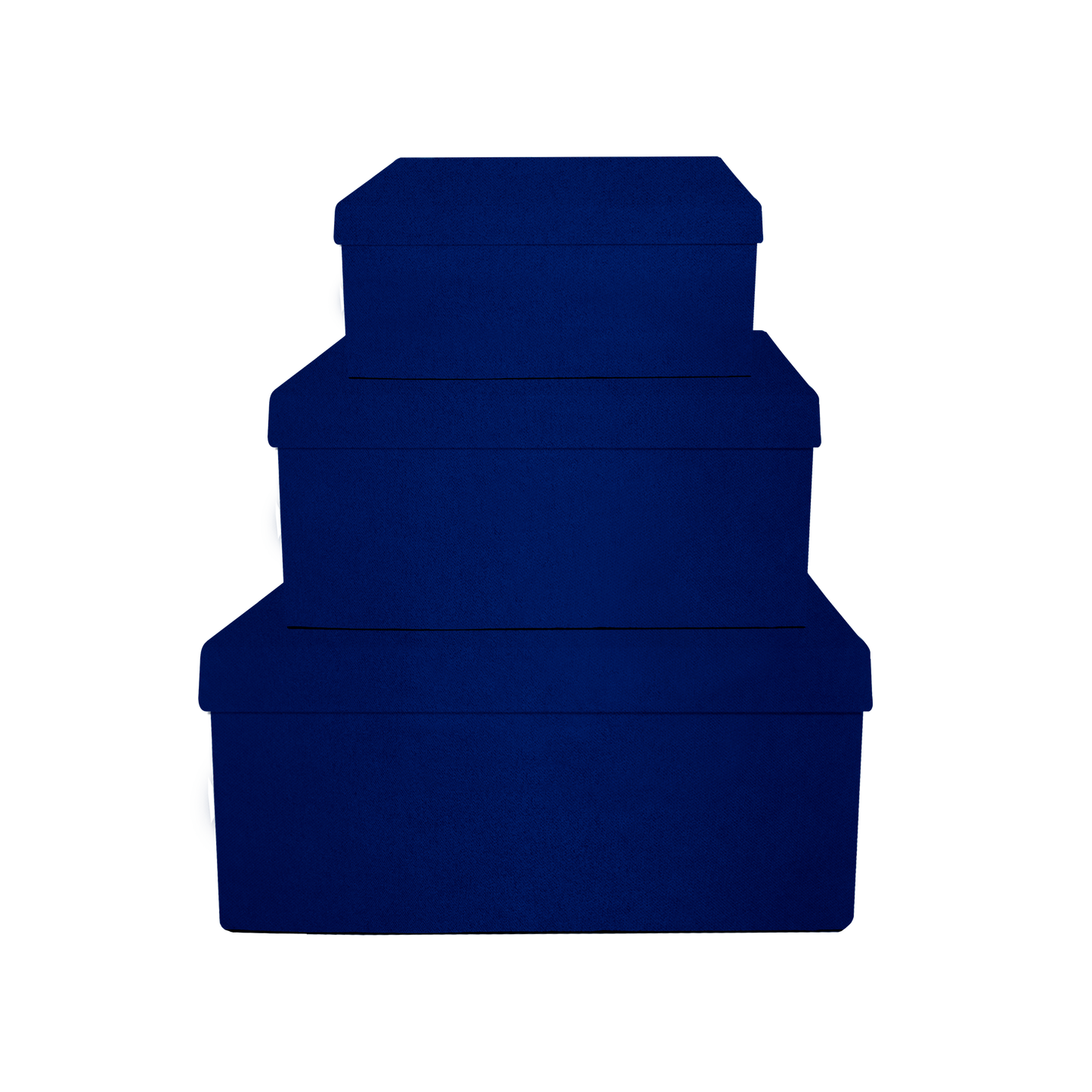 Kit 3 different sizes rectangular shape boxes 3 in 1 - Velvet Royal Blue