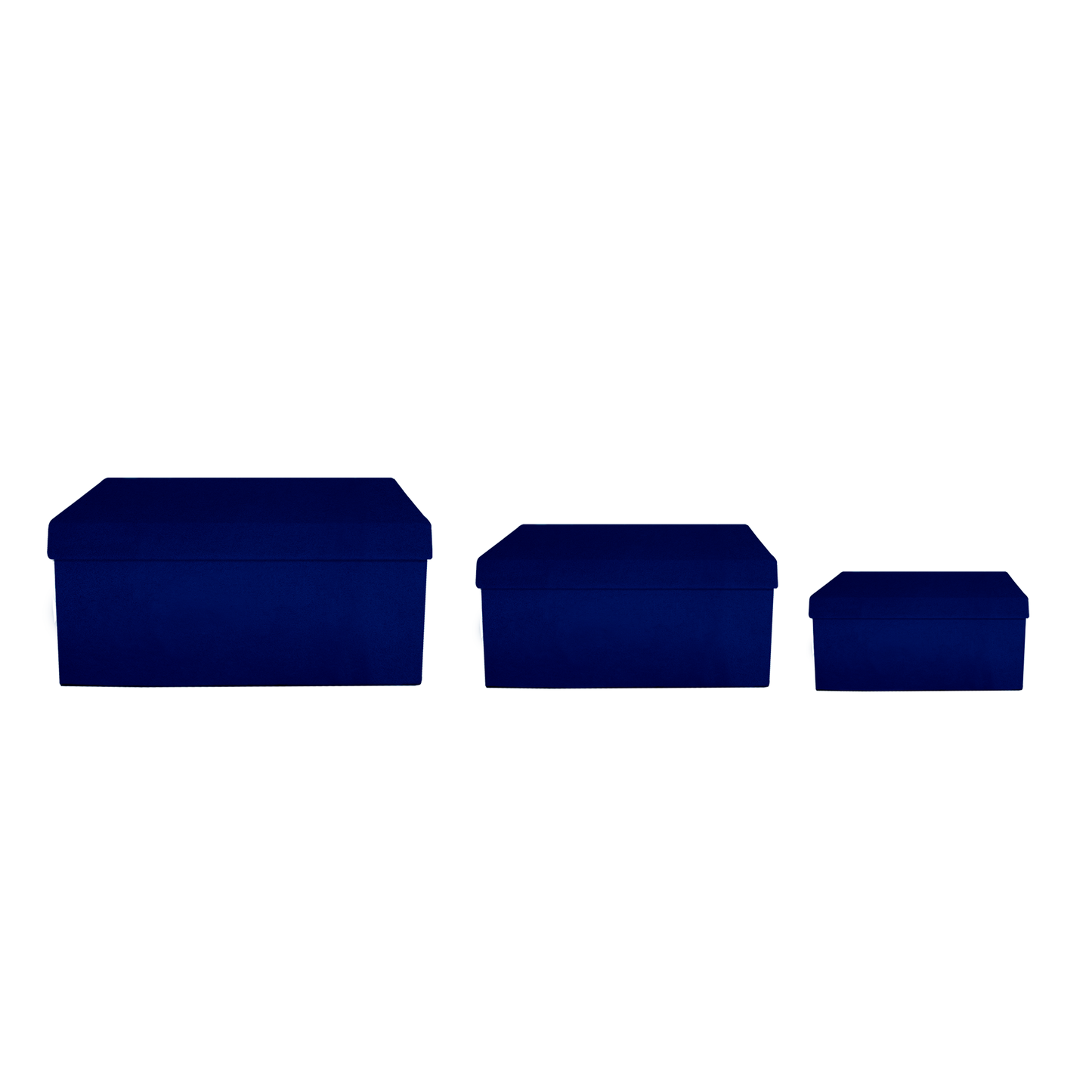 Kit 3 different sizes rectangular shape boxes 3 in 1 - Velvet Royal Blue