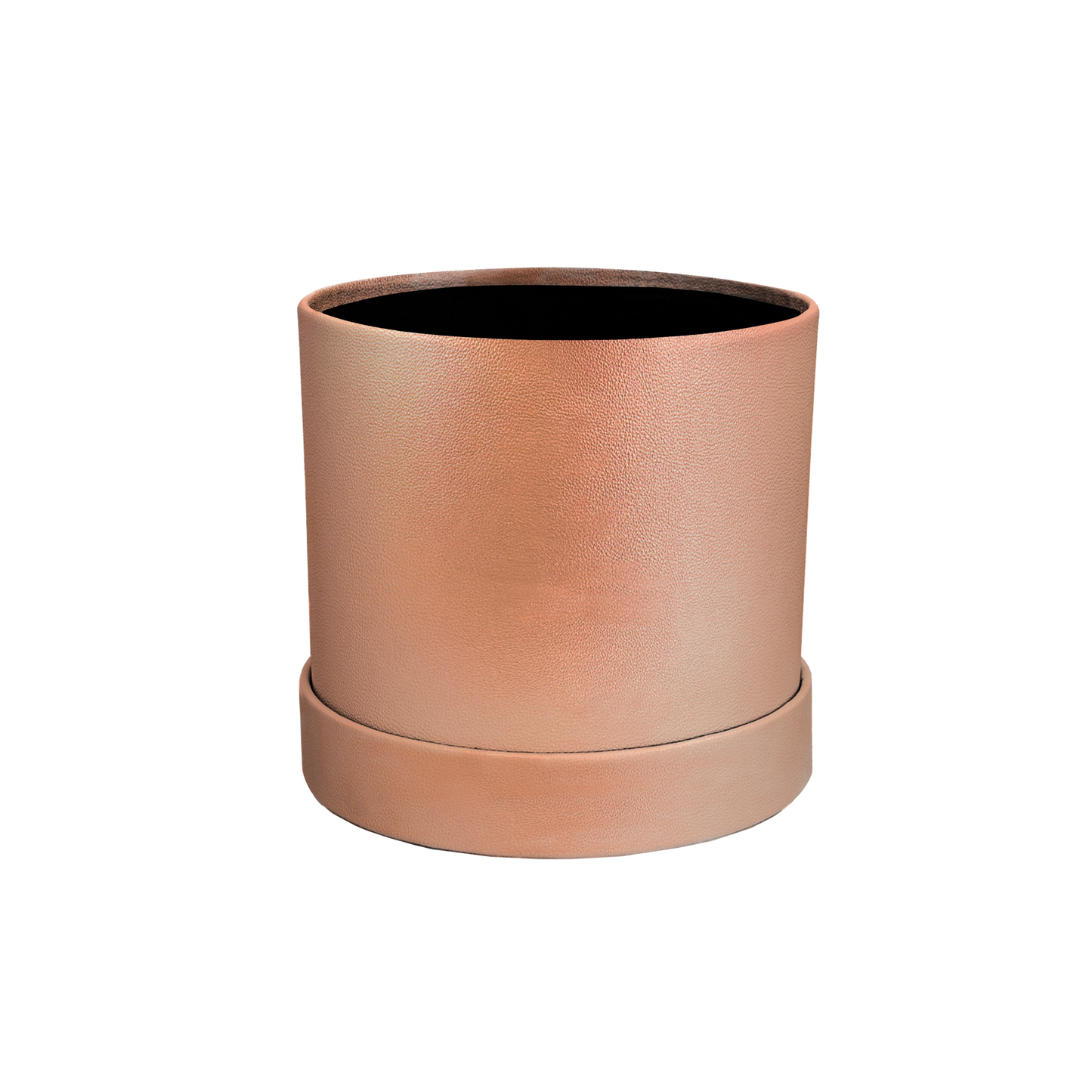 Round shape box - PU Leather Gold