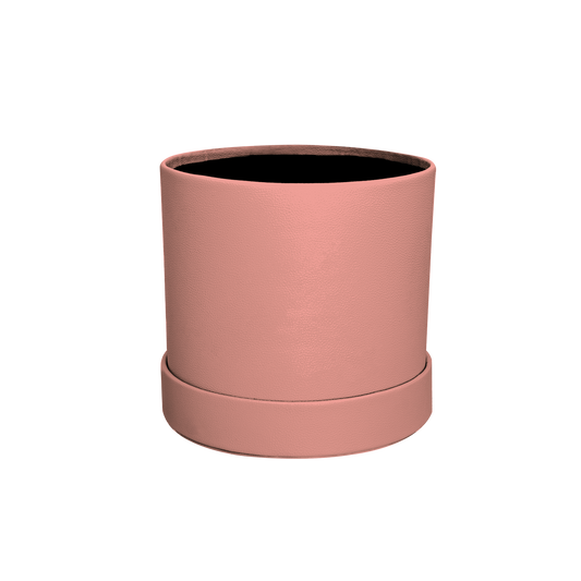 Round shape box - PU Leather Pink
