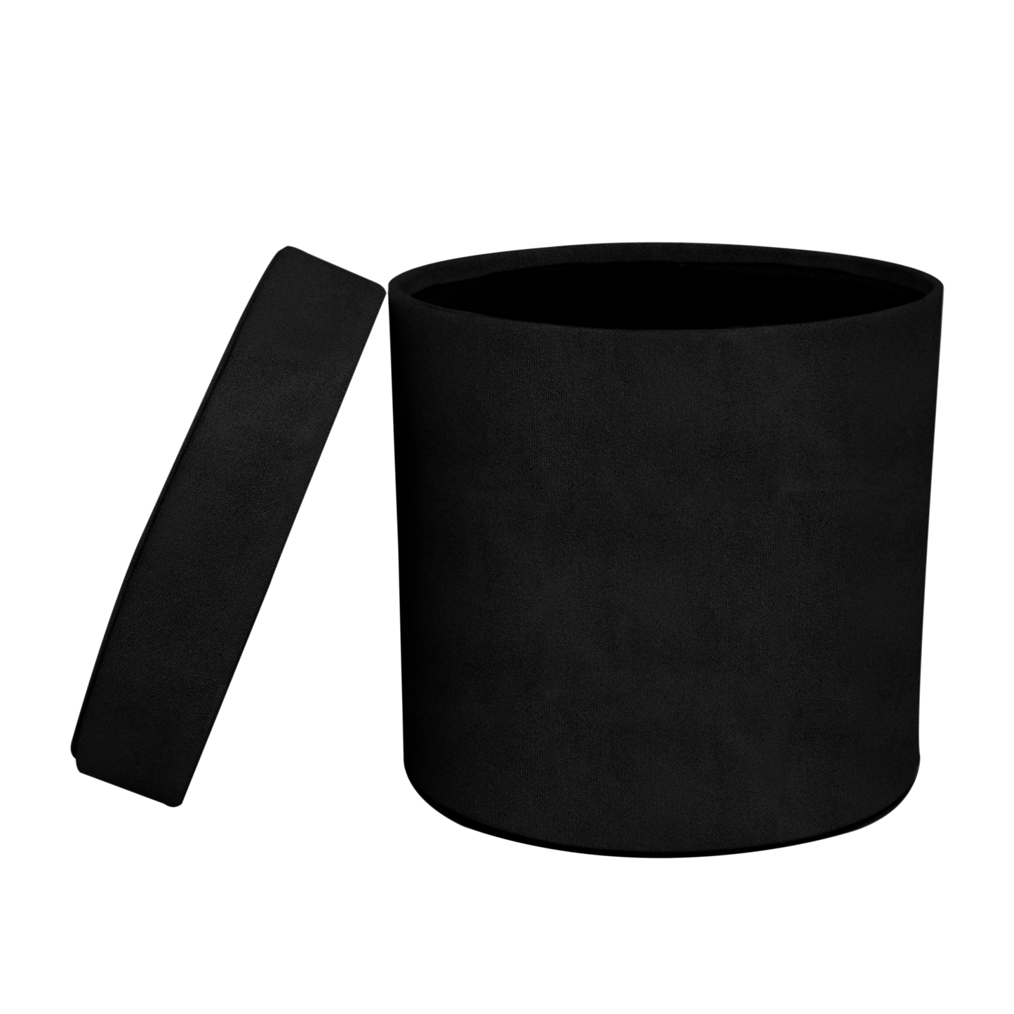 Kit 3 different sizes round shape boxes 3 in 1 - Suede Black