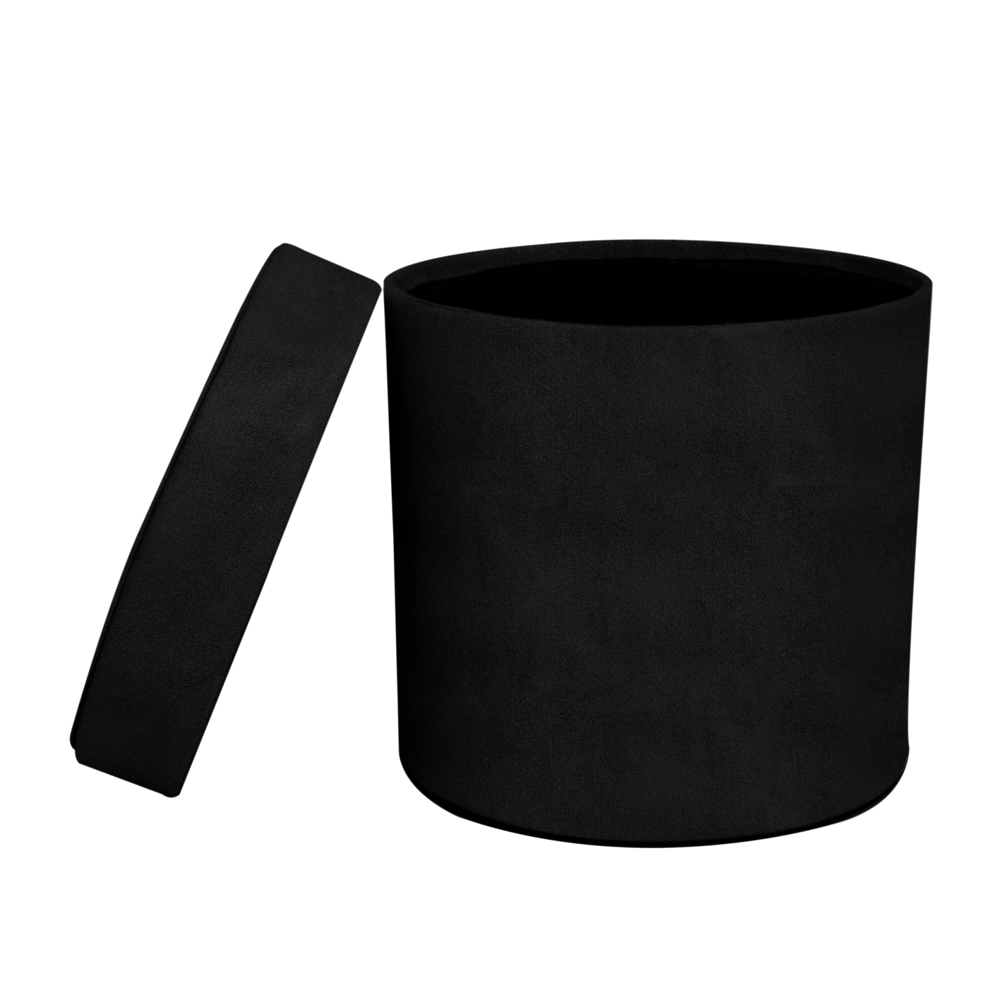 Round shape box - Suede Black