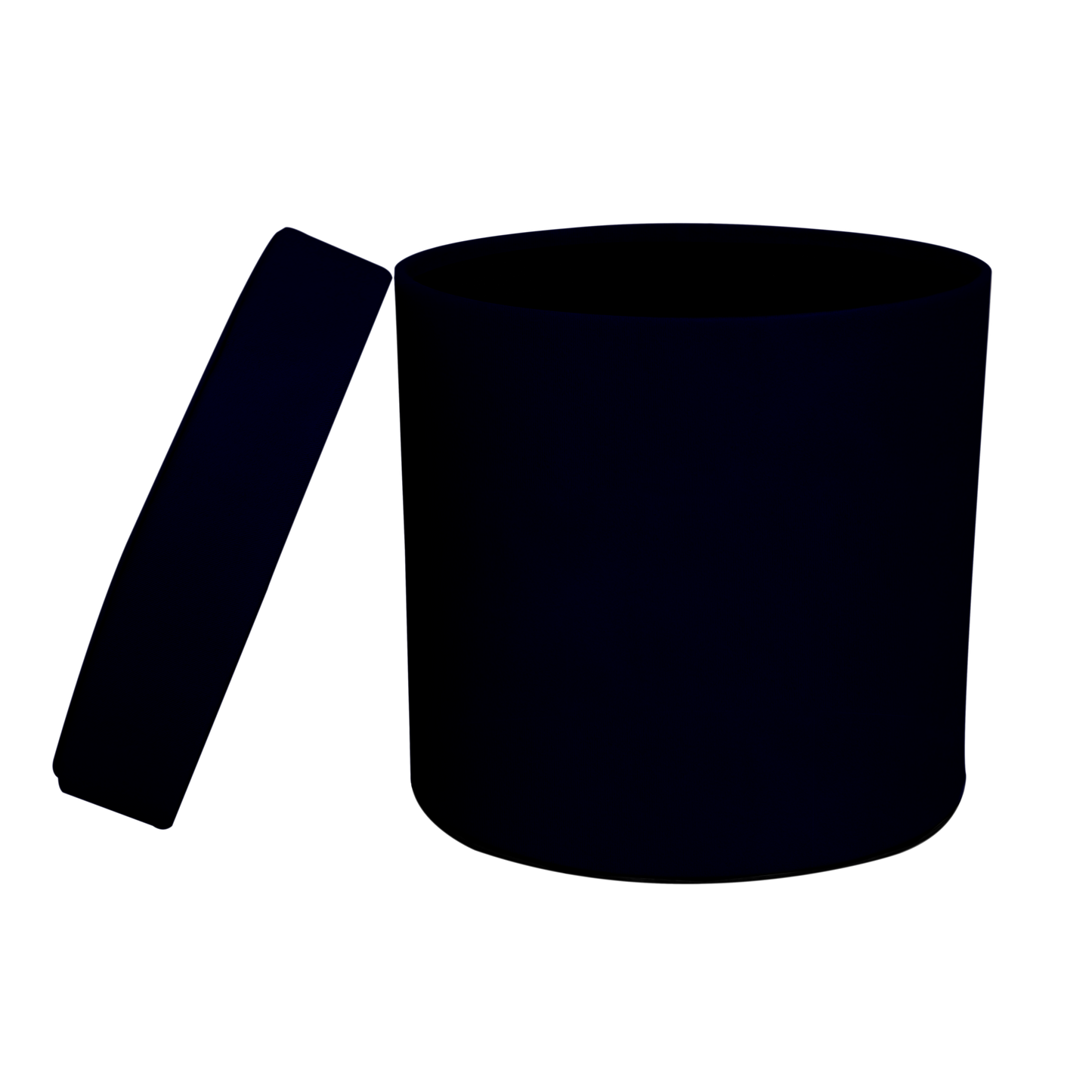 Kit 3 different sizes round shape boxes 3 in 1 - Suede Navy Blue