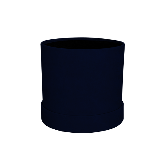 Round shape box - Suede Navy Blue