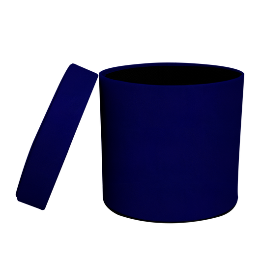 Round shape box - Suede Royal Blue