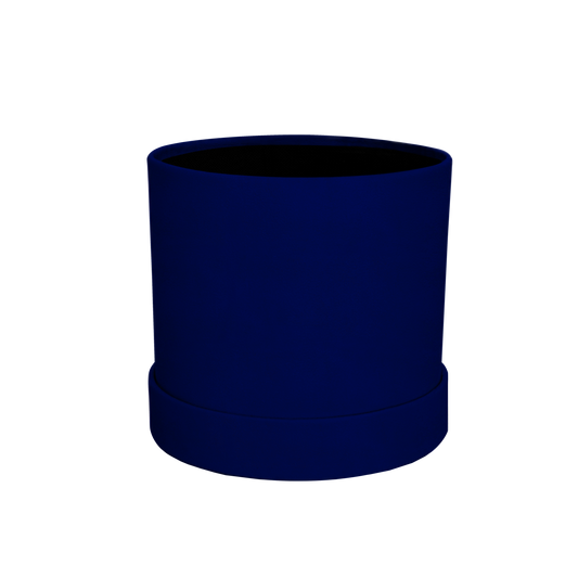 Round shape box - Suede Royal Blue