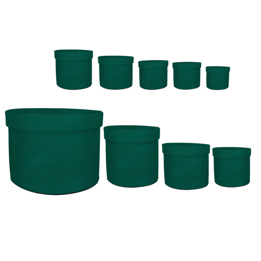 Kit 9 different sizes round and square boxes 9 in 1 - Suede Turquoise