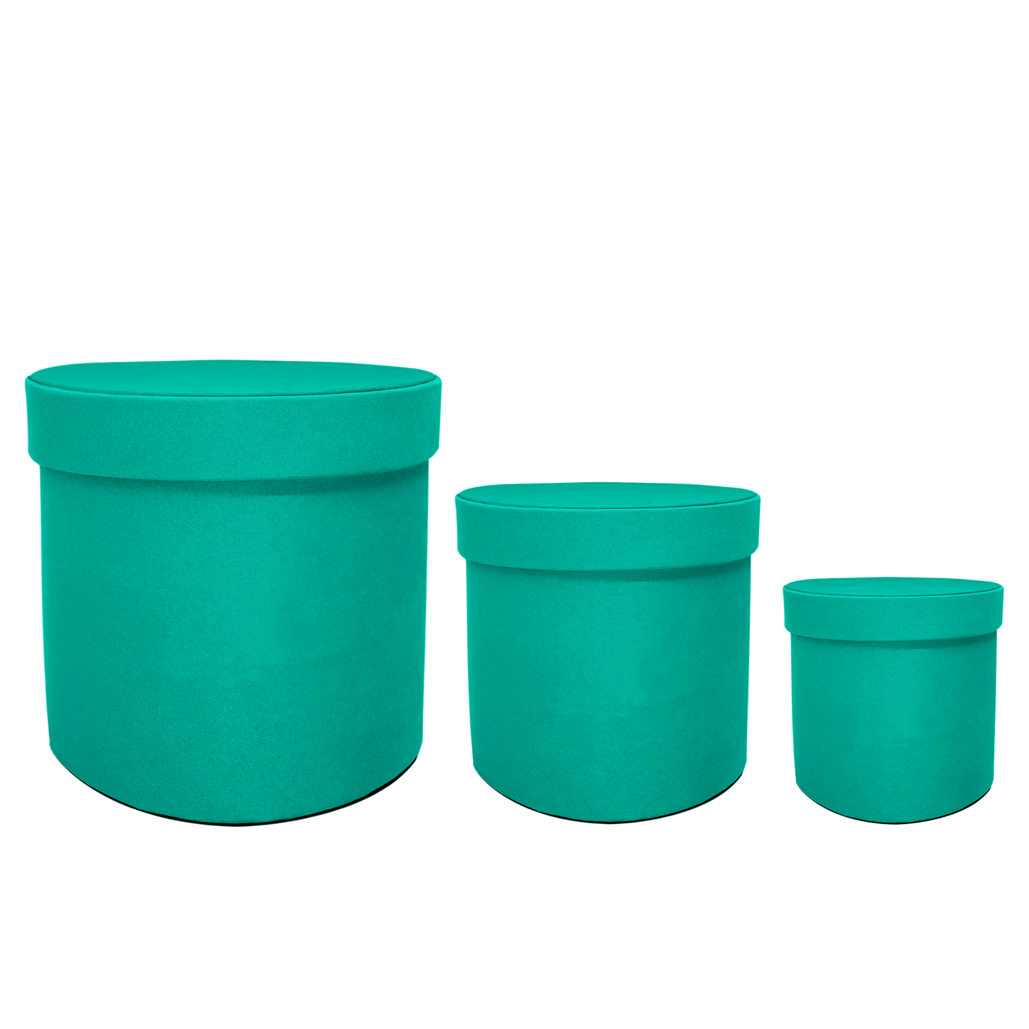 Kit 3 different sizes round shape boxes 3 in 1 - Velvet Mint