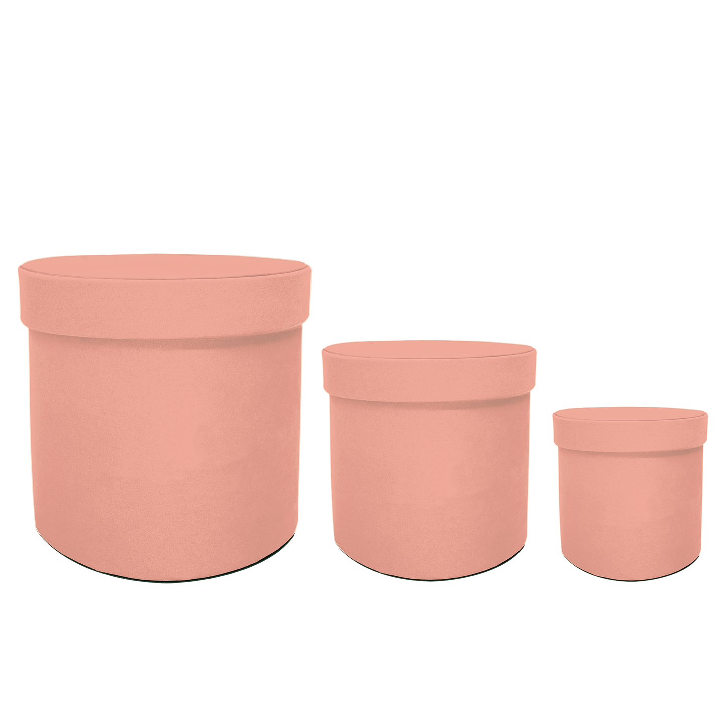 Kit 3 different sizes round shape boxes 3 in 1 - Velvet Pink