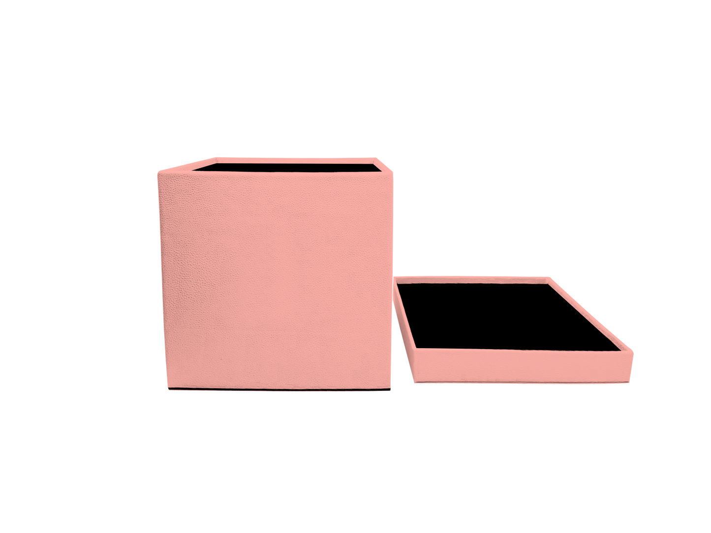 Square shape box - PU Leather Pink