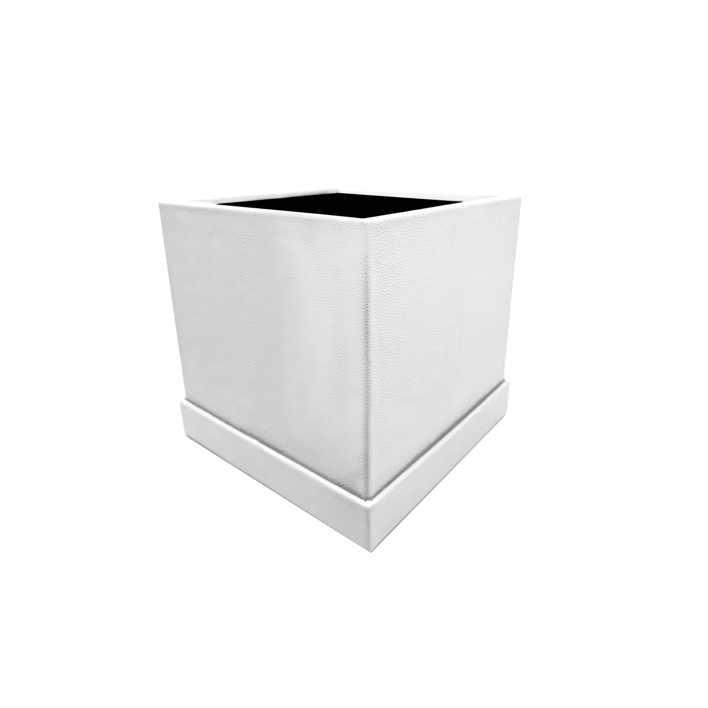 Kit 3 different sizes square shape boxes 3 in 1 - PU Leather White-Stock