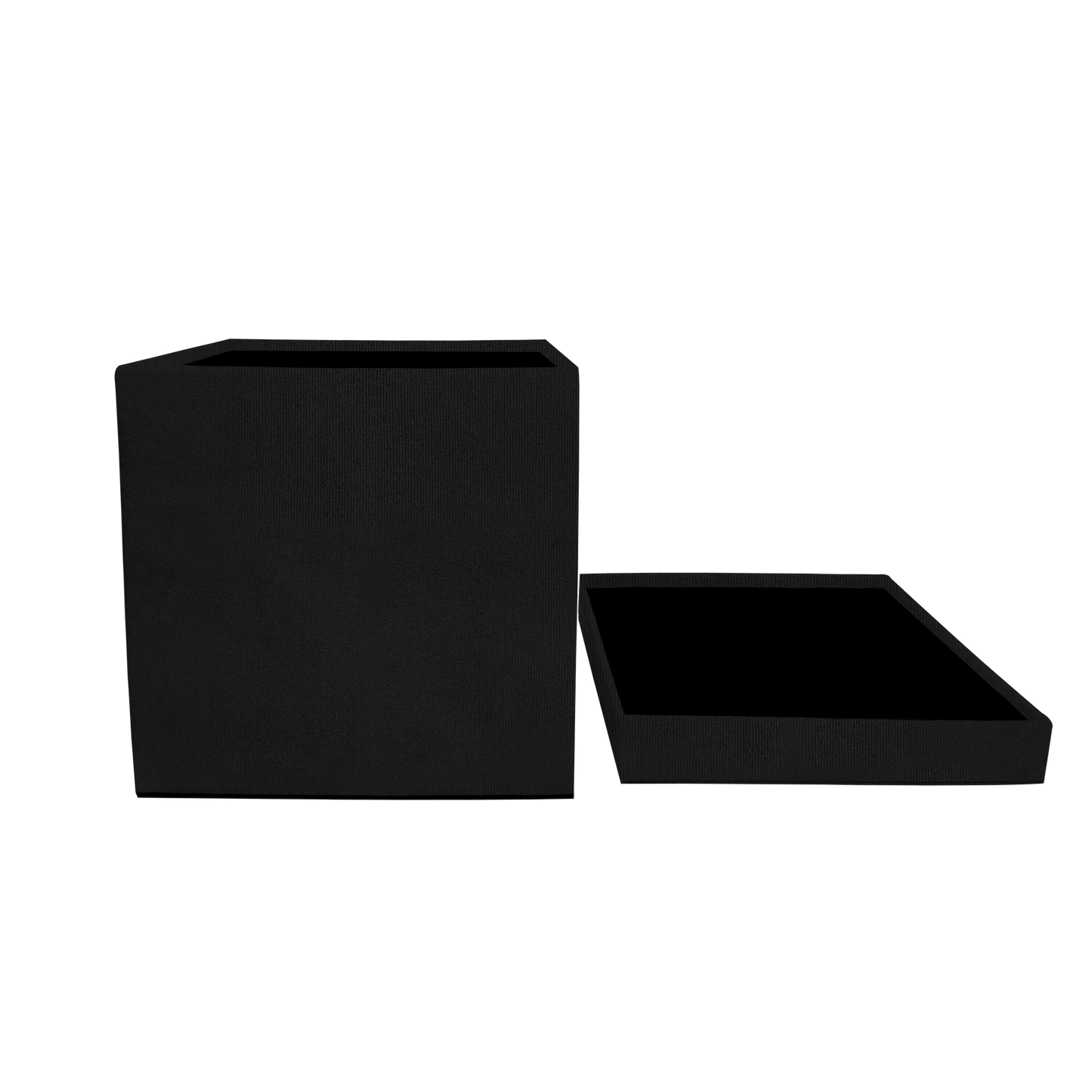 Kit 3 different sizes square shape boxes 3 in 1 - Suede Black