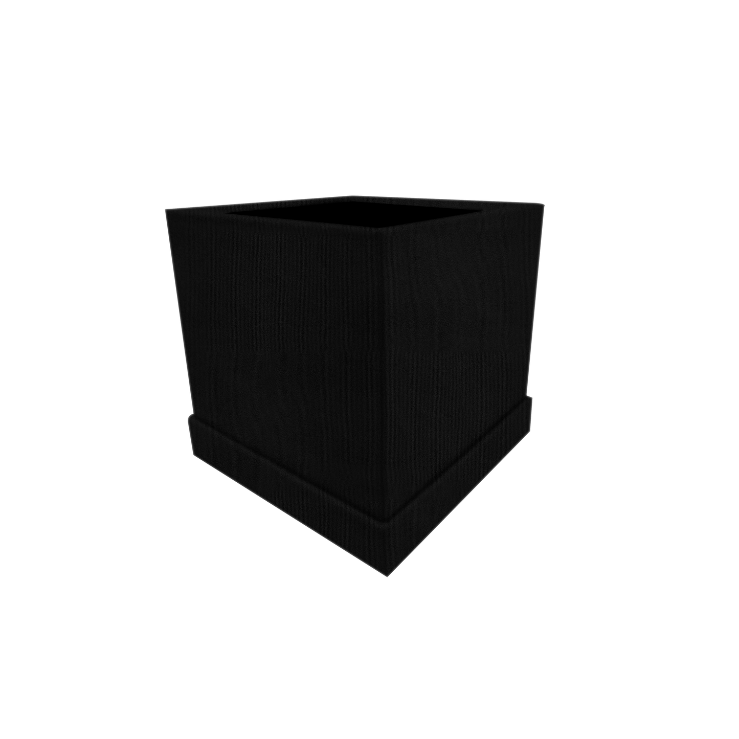 Kit 3 different sizes square shape boxes 3 in 1 - Suede Black