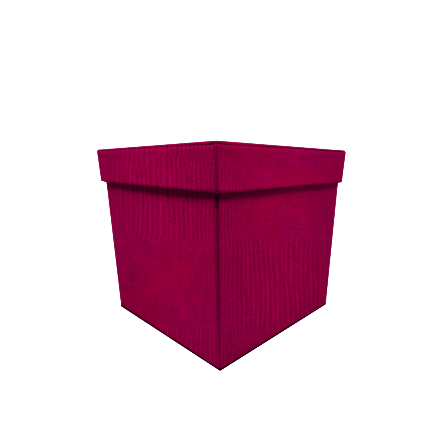 Square shape box - Suede Fucsia