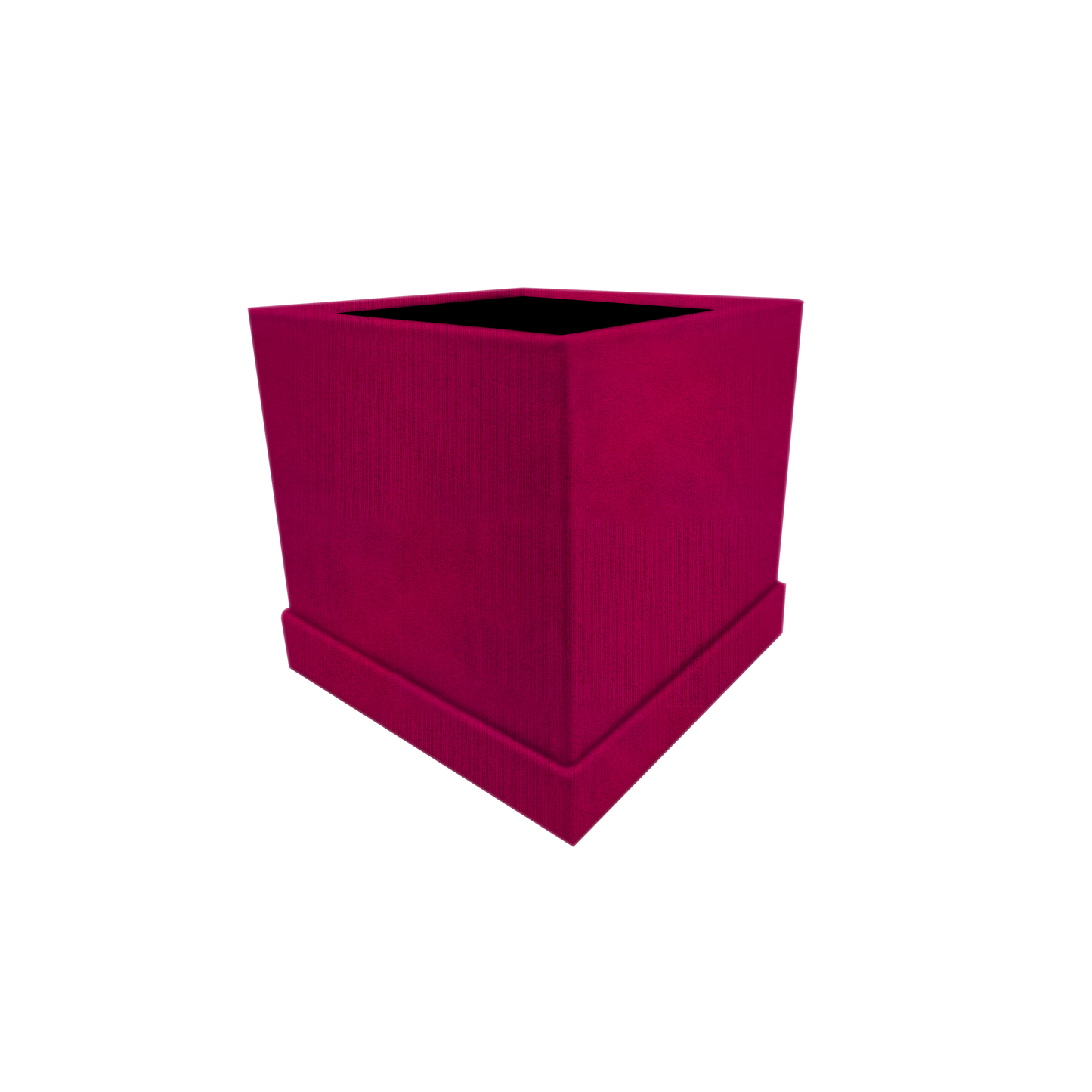 Square shape box - Suede Fucsia