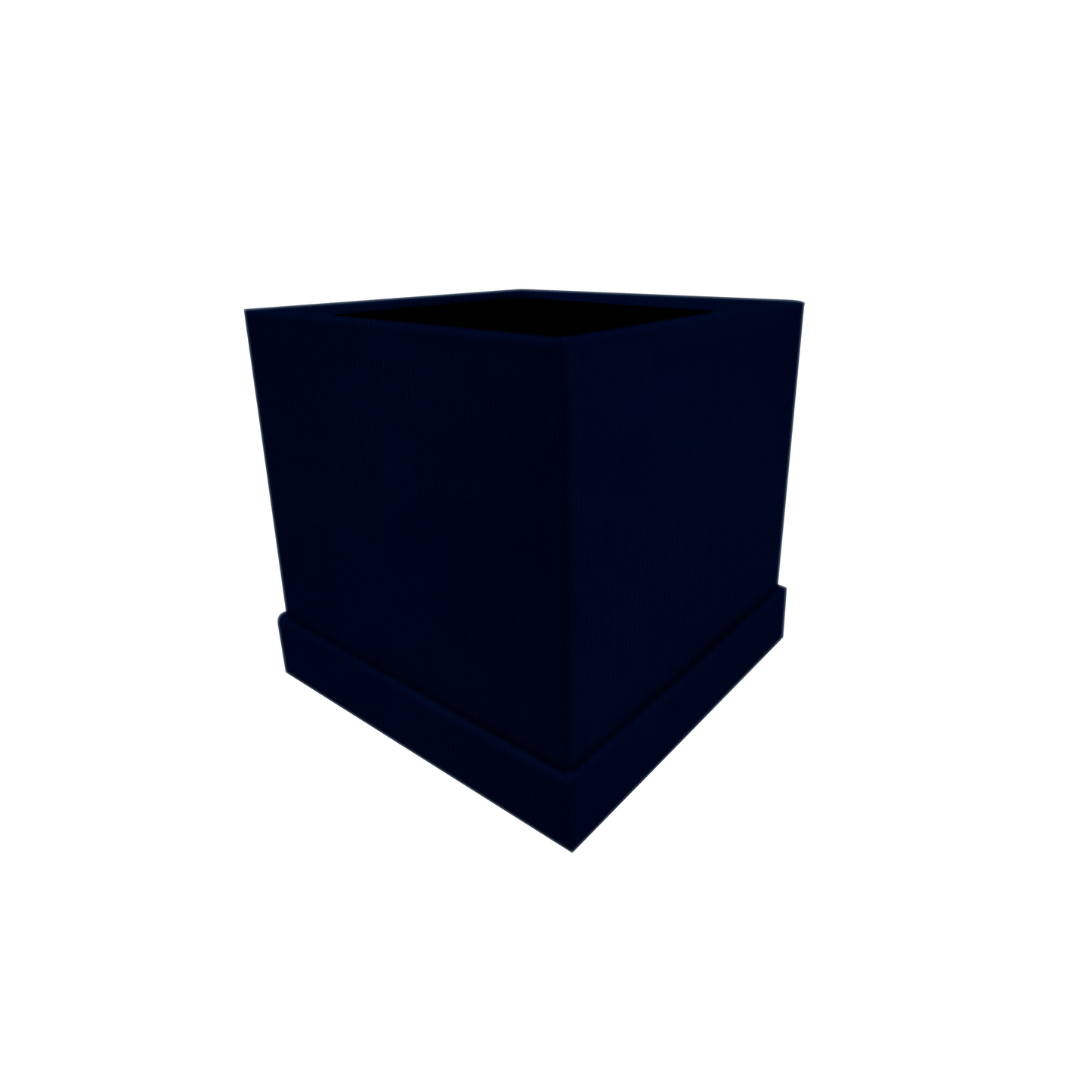 Square shape box - Suede Navy Blue