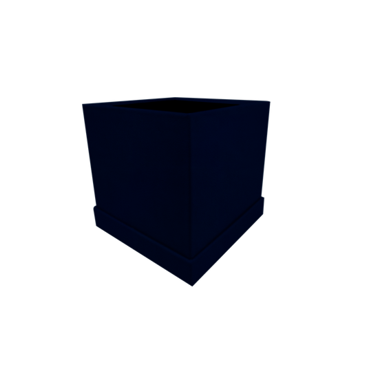 Square shape box - Suede Navy Blue