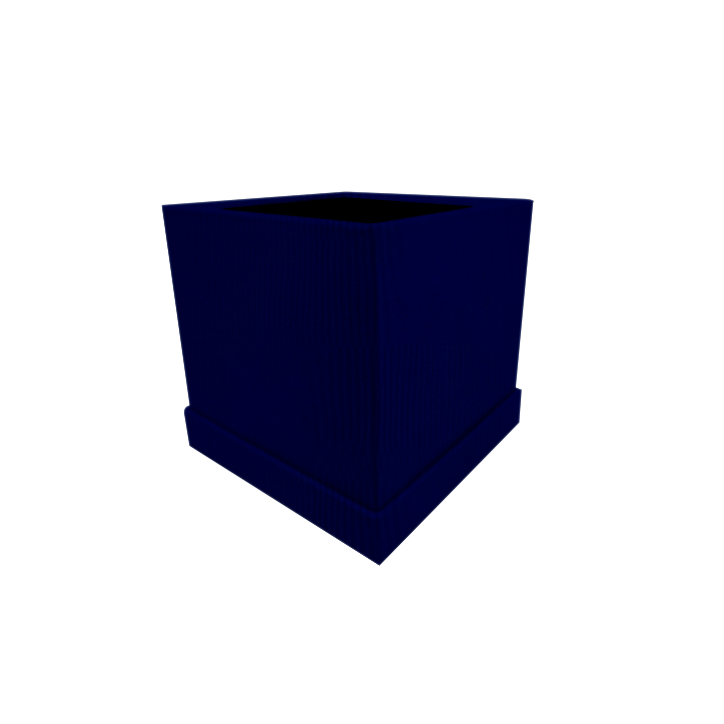 Square shape box - Suede Royal Blue