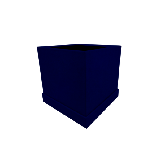 Square shape box - Suede Royal Blue