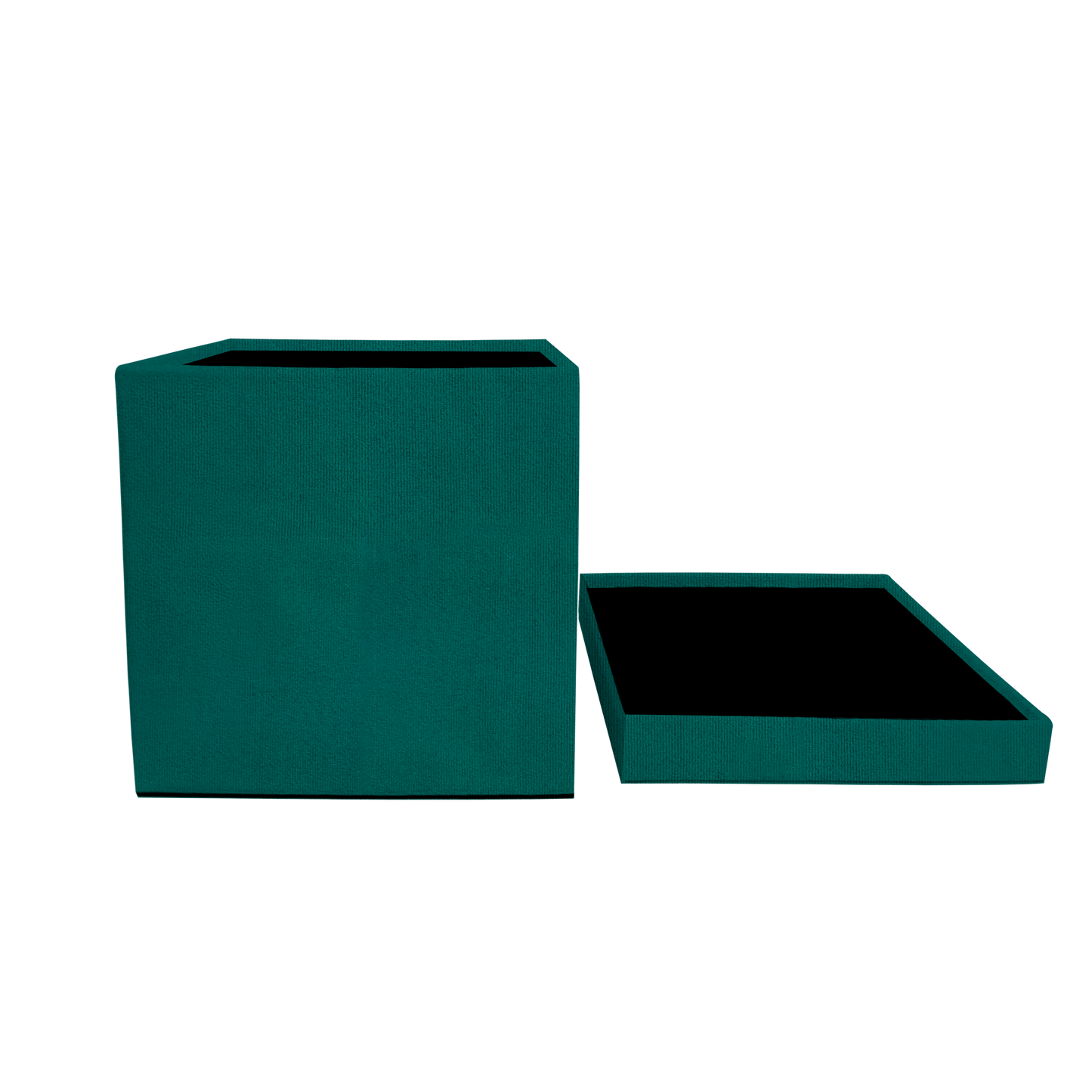 Kit 3 different sizes square shape boxes 3 in 1 - Suede Turquoise