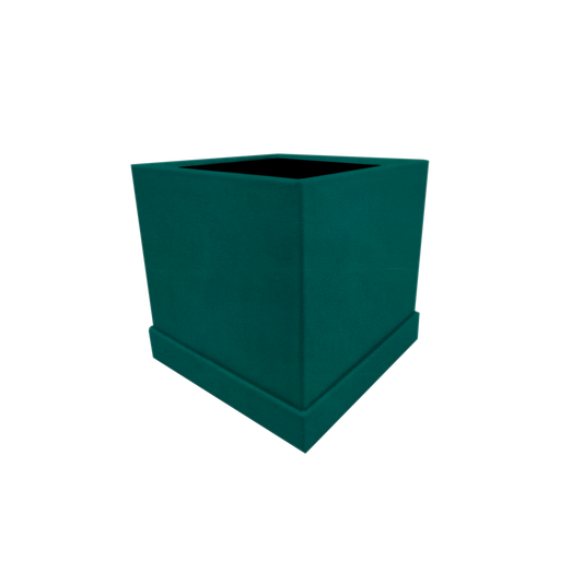 Square shape box - Suede Turquoise