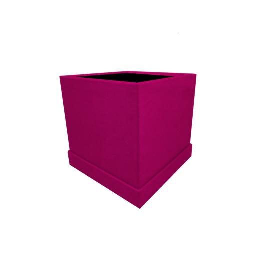 Caja cuadrada - Terciopelo Fucsia