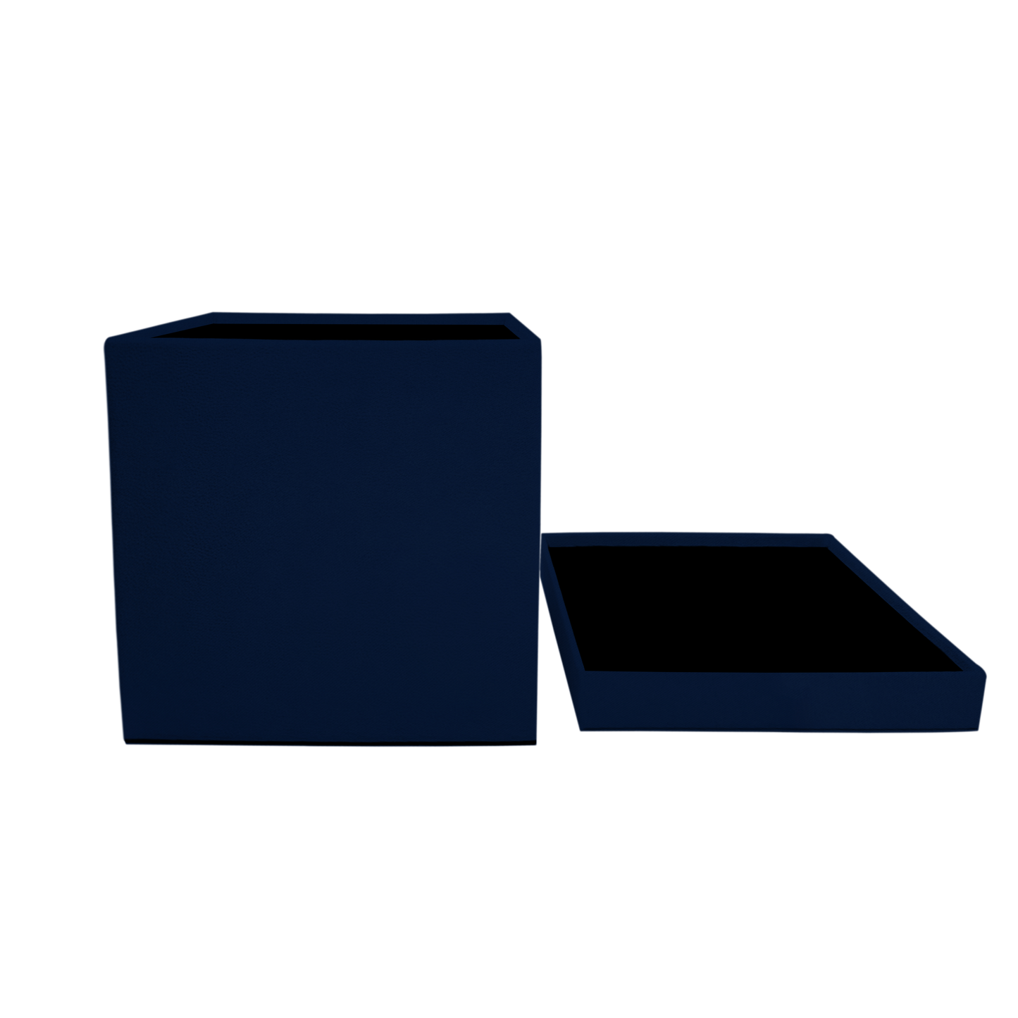 Kit 3 different sizes square shape boxes 3 in 1 - Velvet Navy Blue