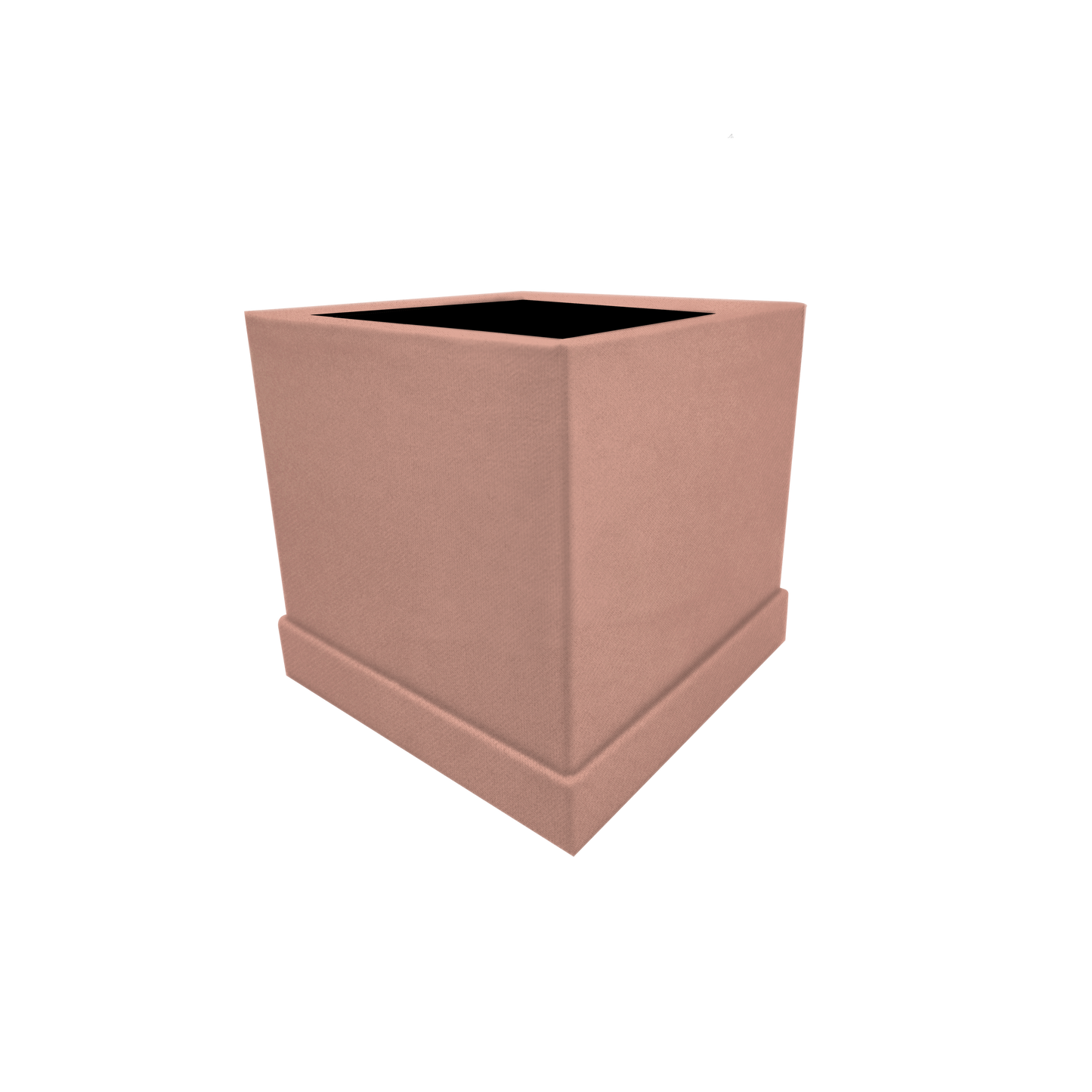 Caja cuadrada - Terciopelo rosa