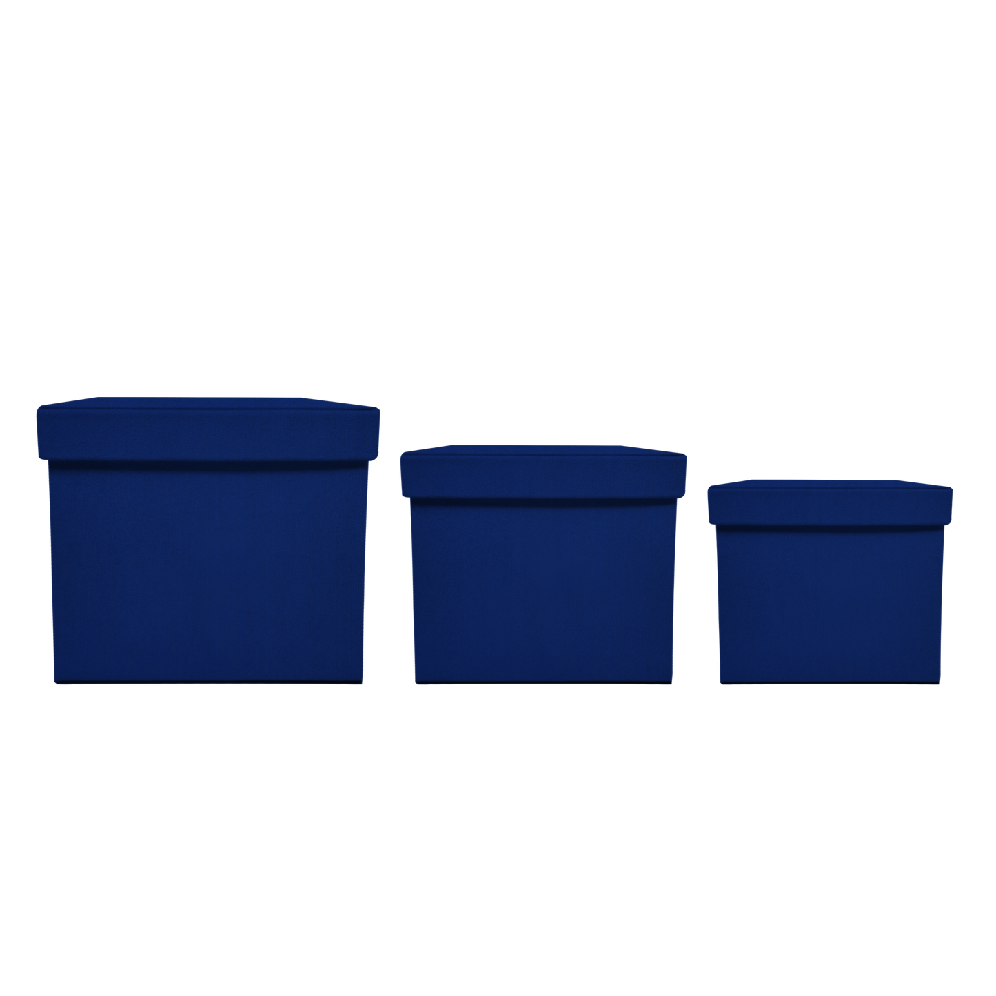 Kit 3 different sizes square shape boxes 3 in 1 - Velvet Royal Blue - BMade