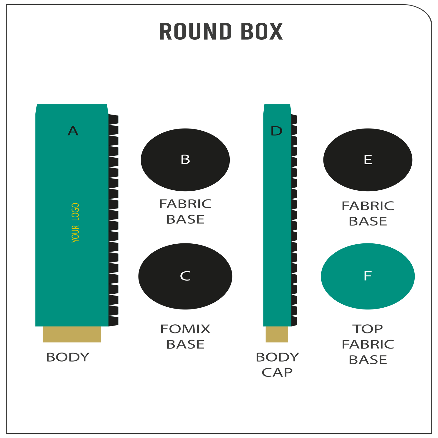 Round Box in 5.6"x5.2" - stock a24