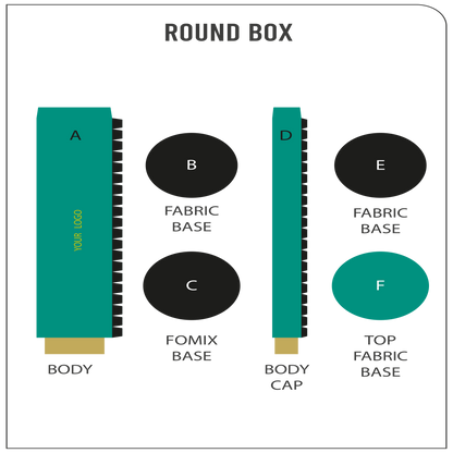 Custom Round Flower Box 7.87"x7.48" - Perfect for Floral Arrangements / Gift Packaging