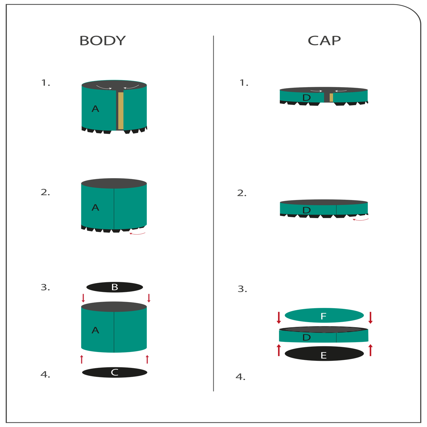 Caja redonda de 7,87" x 7,48" - stock a24 