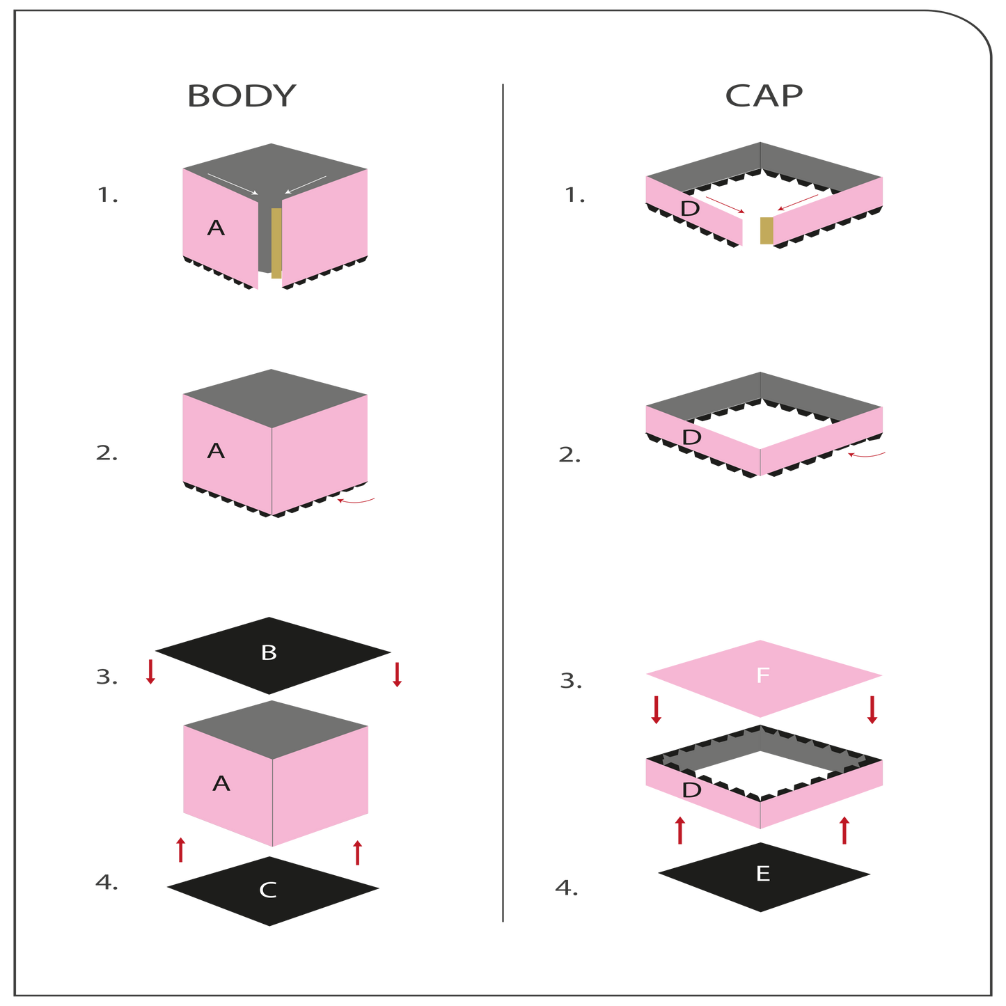 Square Box in 5,56"x5,12"x5,56" - stock a24