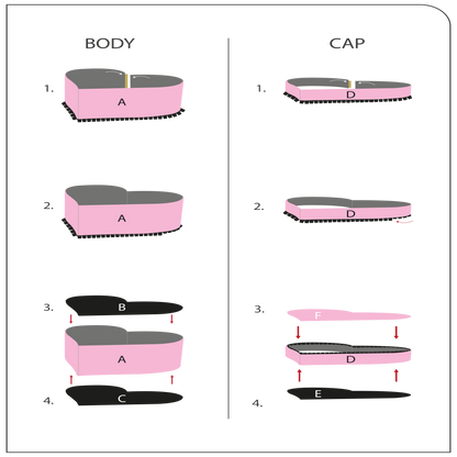 Caja con forma de corazón - Cuero PU negro