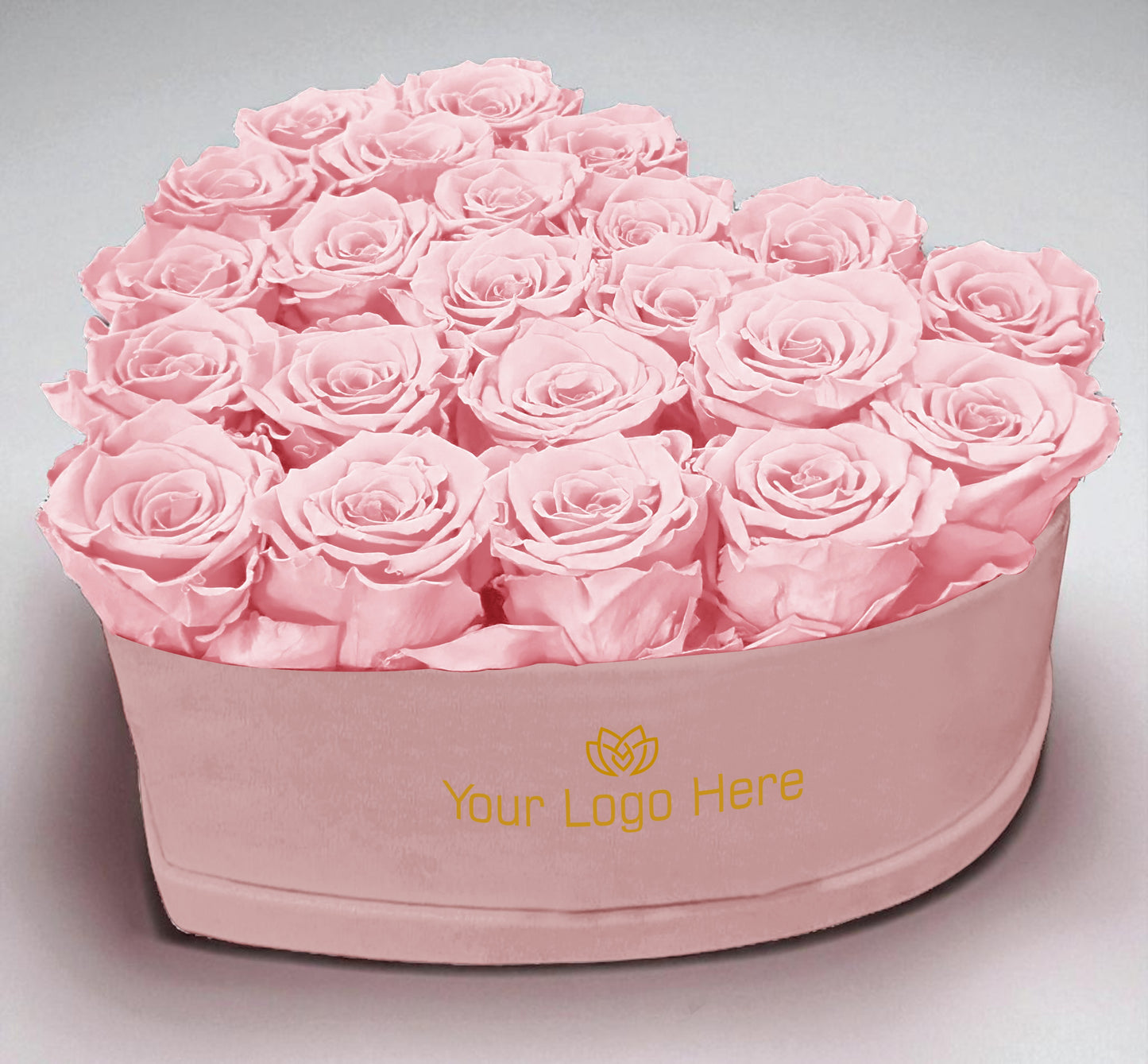 Branded Heart Floral Arrangement | 22 Preserved Roses, Fast Shipping