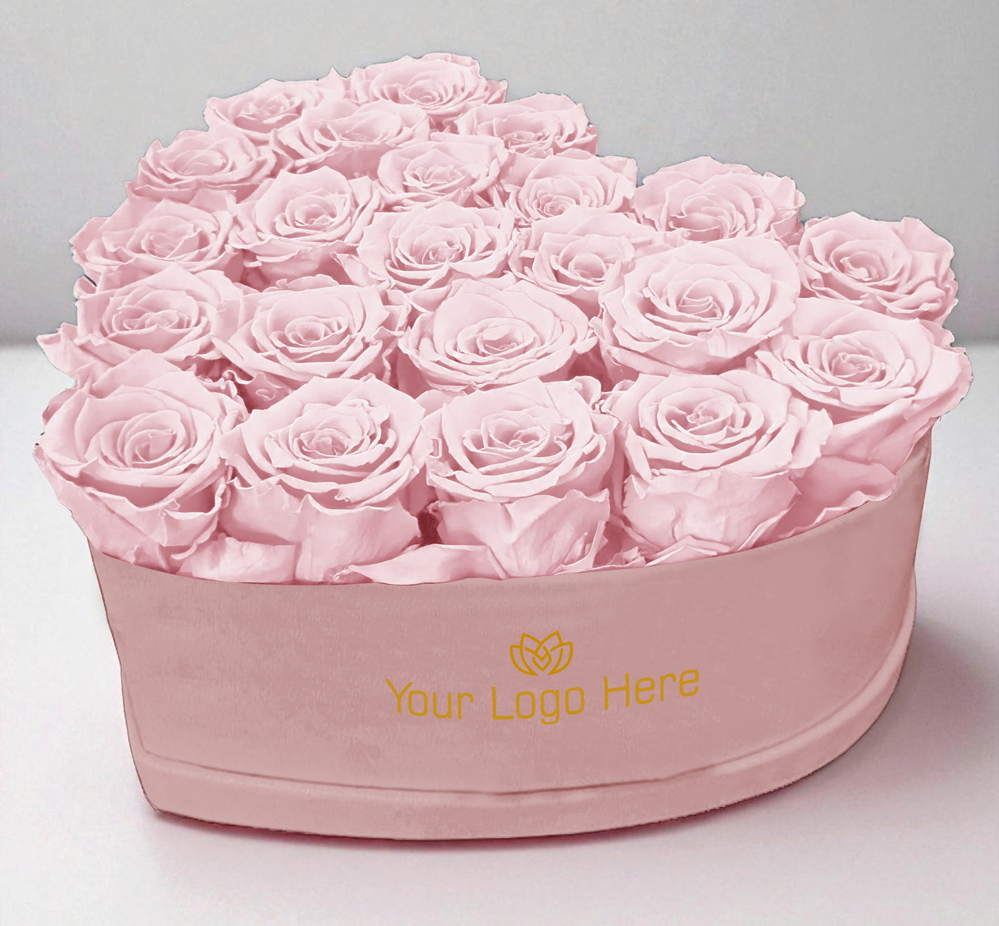 Branded Heart Floral Arrangement | 22 Preserved Roses, Fast Shipping